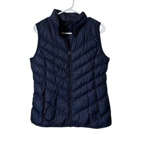 32° Heat Navy Quilted Puffer Vest M/M Lightweight Packable Minimalist Athleisure